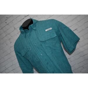 Habit Fishing Shirt Mens Size Large Performance Polyester Hiking Green Vented